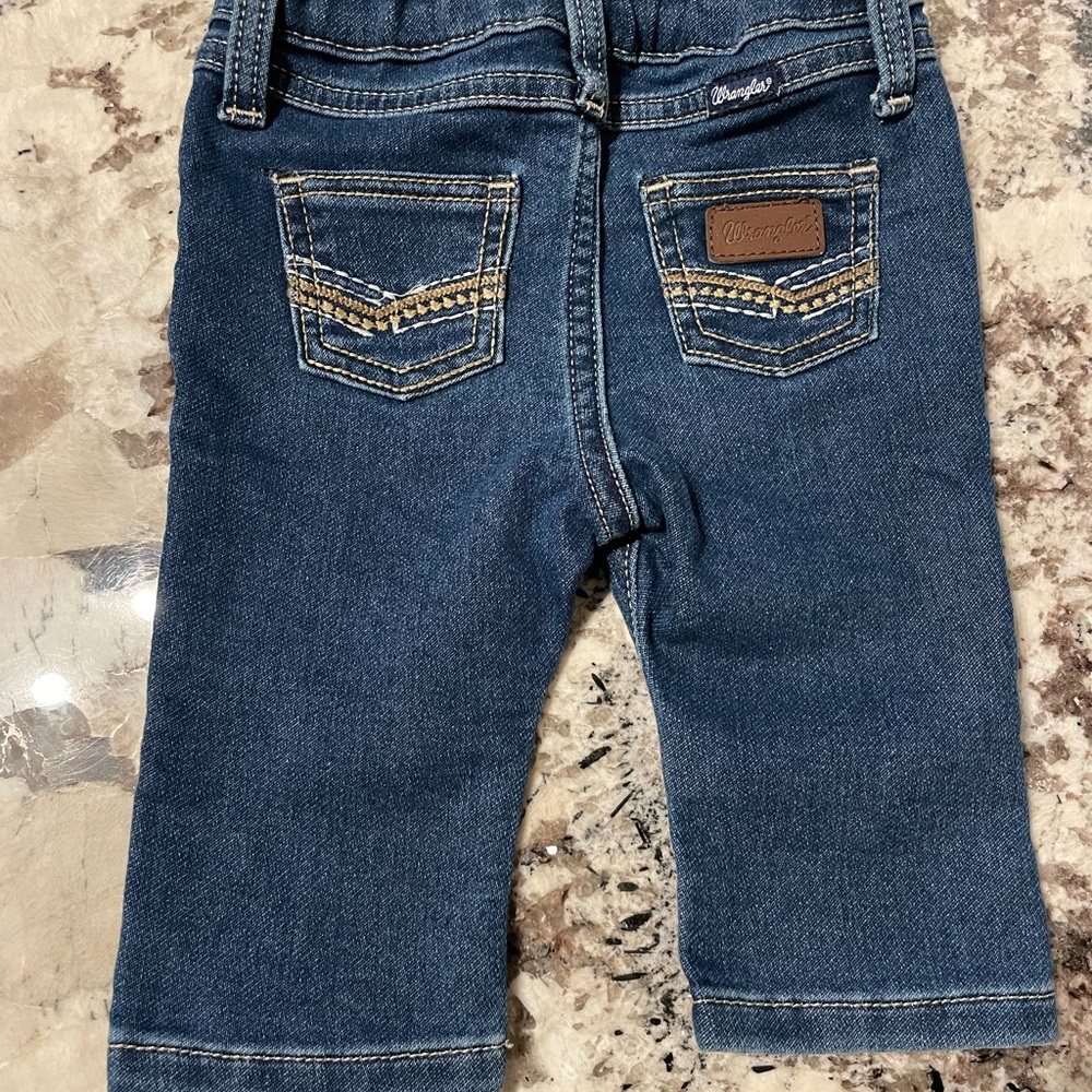 Baby Wrangler Denim Jeans - Adjustable Waistband 3-6 Month Infant